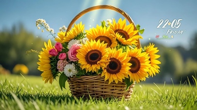 阳光治愈花草桌面