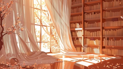 午后静谧微风书房