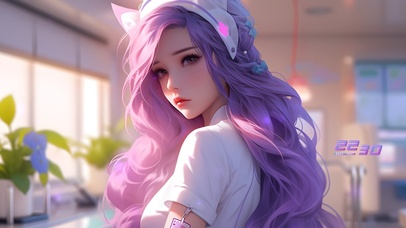 紫色护士少女