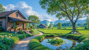 护眼乡村田野