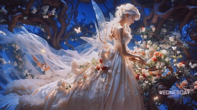 【漂亮公主】可爱白发长裙美少女