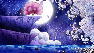 唯美仙境壁纸-仙月崖的海樱花