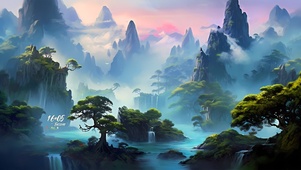 唯美绿色青山