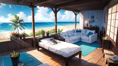 4K唯美治愈夏季海景房