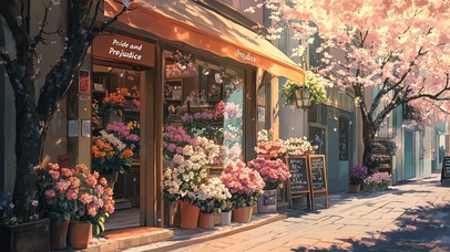 唯美春日浪漫花店
