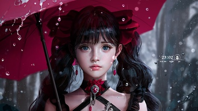 雨中少女