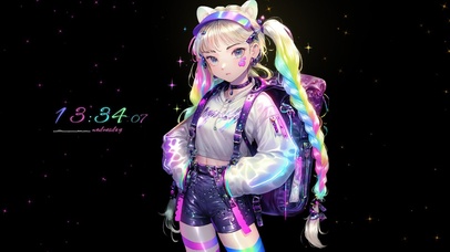 赛博风双马尾女孩