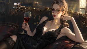 红酒与美女