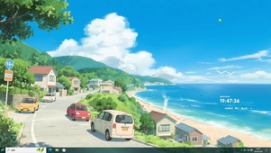 夏日宁静海边