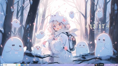 4k 冬天 可爱小女孩 小精灵