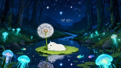 躺在溪水上草甸看星星