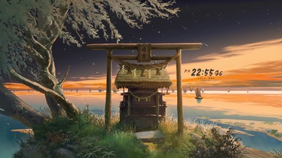 4k 唯美日落海边星空