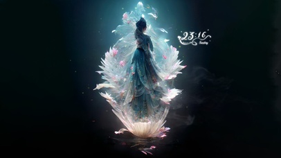 4k 唯美梦幻荷花女神