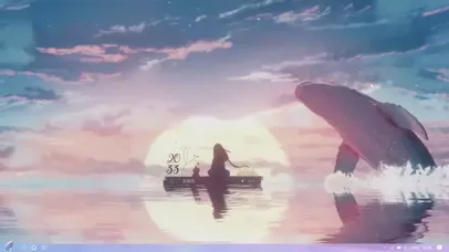 鲸落（含时钟、音乐频谱）