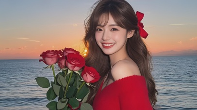 甜美可爱的美女