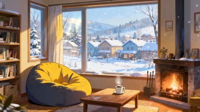 温暖壁炉小屋