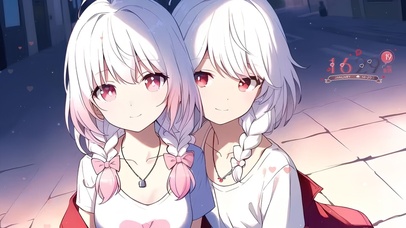 可爱白发萝莉姐妹