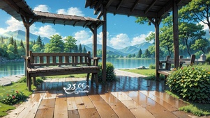 4K唯美治愈夏日公园小湖