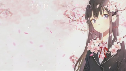 浪漫樱花校服少女