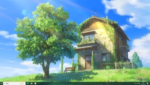  夏末绿荫小屋