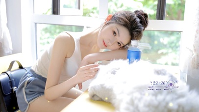 4k夏日清新女孩