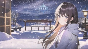 唯美冬日少女