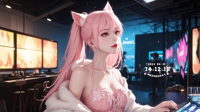 4k可爱电竞狐耳少女