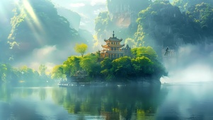 湖中的小岛