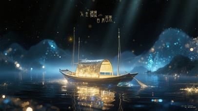 人生缓缓自有答案！鎏金蓝色山河