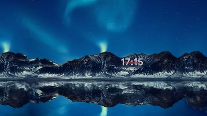 星空雪山（含真实时间）