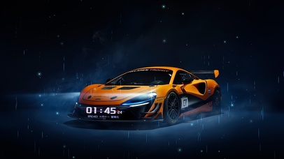 4k迈凯伦-橙色跑车