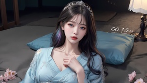 纯欲系长发古风小清新女孩