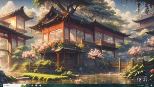 古刹殿宇飞檐流瓦（随时间变化）