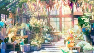 唯美治愈阳光花房