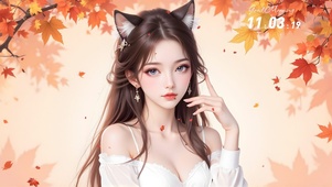 可爱狐女