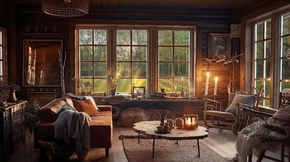 风景—北欧小木屋