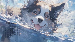 夏日小狗