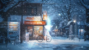 冬季雪景街道