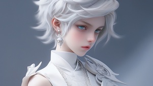 冷酷白发少女