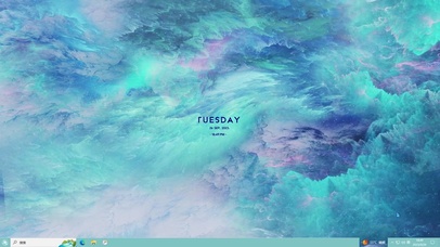 蓝色星云主题壁纸