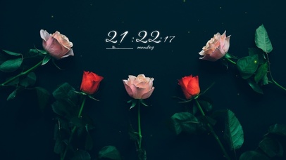 荧光清新花桌面