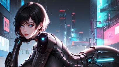 街头赛博朋克少女