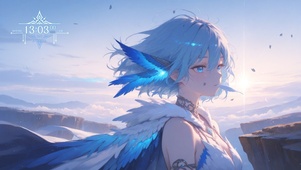 唯美蜂鸟女孩