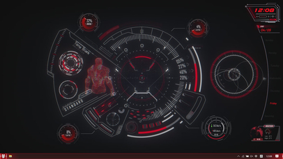 钢铁侠HUD主题桌面v1.0