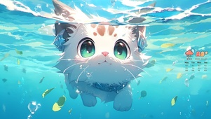 游泳小猫
