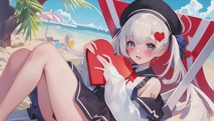 沙滩少女