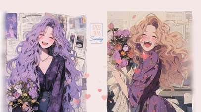 微笑美少女复古