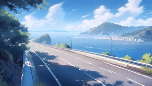 沿海公路的出口