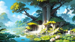 古树瀑布