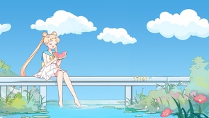 吃瓜美少女